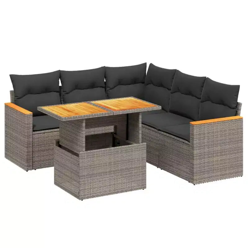 vidaXL Garden Sofa Set Grey