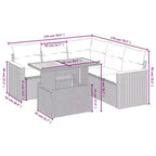 vidaXL Garten-Sofa-Set Grau