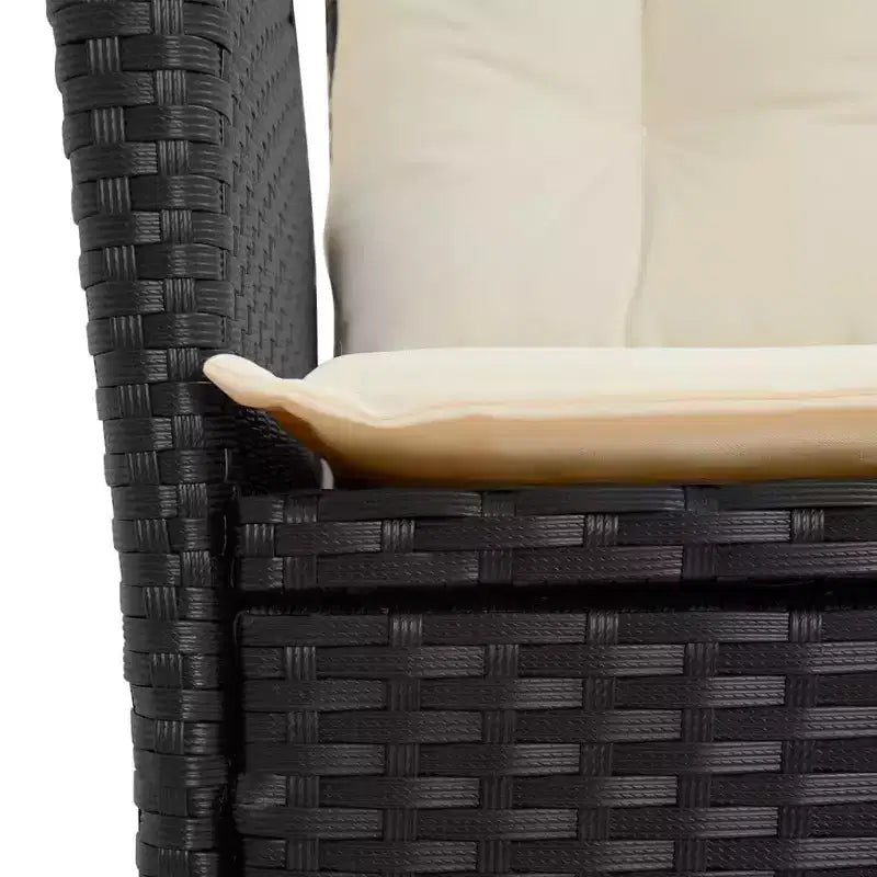 vidaXL Garten-Essgruppe Schwarz, Braun, Creme