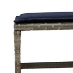 vidaXL Garten-Essgruppe 8-teilig Polyrattan Grau Groß Klappbar