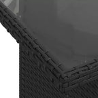 vidaXL Loungeset mit Kissen 7-teilig Polyrattan Akazie - Schwarz