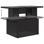 vidaXL Loungeset mit Kissen 7-teilig Polyrattan Akazie - Schwarz