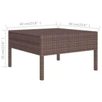 vidaXL Garten Loungeset Terrassen-Sitzgruppe Sofa Outdoor Polyrattan Braun