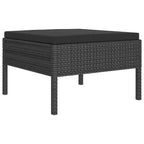 vidaXL Terrassen-Lounge-Set Outdoor Garten-Sofa-Set Tisch Polyrattan Schwarz