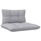 vidaXL Garten-Loungeset Grau Massives Kiefernholz, 100 % Polyestergewebe Groß