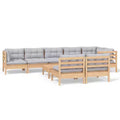 vidaXL Garden Lounge Set Grey Solid Pinewood Large Modular