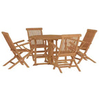 vidaXL Outdoor-Essgruppe Teakholz Natur Massivholz Teakholz Mittel Klappbar