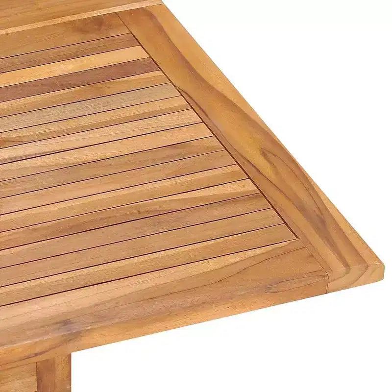 vidaXL Outdoor-Essgruppe Teakholz Natur Massivholz Teakholz Mittel Klappbar