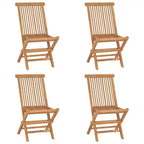 vidaXL Outdoor-Essgruppe Teakholz Natur Massivholz Teakholz Mittel Klappbar