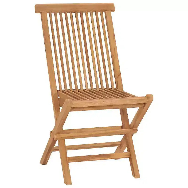 vidaXL Outdoor-Essgruppe Teakholz Natur Massivholz Teakholz Mittel Klappbar