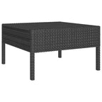 vidaXL Patio Lounge Set – 8-teilige Gartenmöbel aus schwarzem Polyrattan mit Kissen – Witterungsbeständiges, robustes und bequemes modulares Design