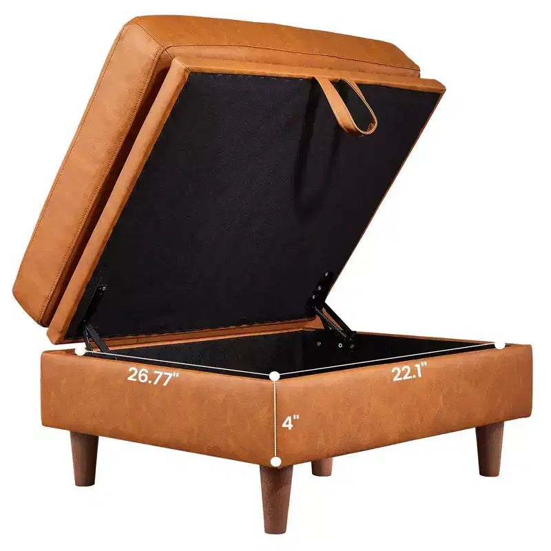 Quadratischer Aufbewahrungshocker, kleiner Leder-Fußhocker für das Sofa, gepolsterter Hockerwürfel für den Eingangsbereich, Schlafzimmer, Wohnzimmer