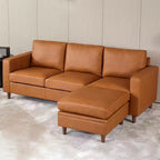 Quadratischer Aufbewahrungshocker, kleiner Leder-Fußhocker für das Sofa, gepolsterter Hockerwürfel für den Eingangsbereich, Schlafzimmer, Wohnzimmer