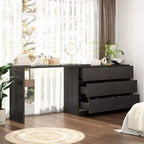 Famapy Convertible Dresser,Makeup Vanity Desk with 6 Drawers,Study /Computer Desk,All - in - One Storage Unit for Home Office Space Upgrade