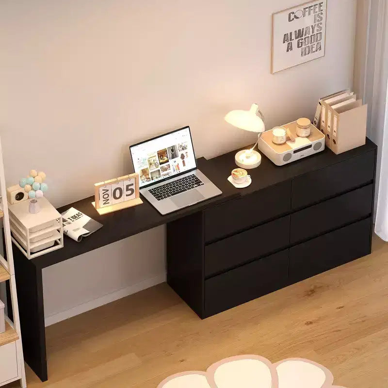 Famapy Cabrio-Kommode, Schminktisch mit 6 Schubladen, Lern-/Computertisch, All-in-One-Aufbewahrungseinheit für die Aufwertung Ihres Home-Office-Bereichs
