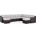 HAPPATIO 10 Piece Patio Conversation Set, Patio Furniture Set with Multiple Configuration Options, Rattan Wicker Outdoor Sectional Sofa.
