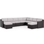 HAPPATIO 10 Piece Patio Conversation Set, Patio Furniture Set with Multiple Configuration Options, Rattan Wicker Outdoor Sectional Sofa.