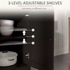 Küchenschrank, Buffet-Sideboard im Landhausstil mit Scheunentüren, Schubladen, verstellbaren Einlegeböden