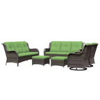 UPTIOT 6-teiliges Rattan-Sitzgruppe für die Terrasse