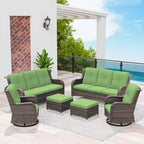 UPTIOT 6-teiliges Rattan-Sitzgruppe für die Terrasse