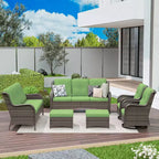 UPTIOT 6-teiliges Rattan-Sitzgruppe für die Terrasse