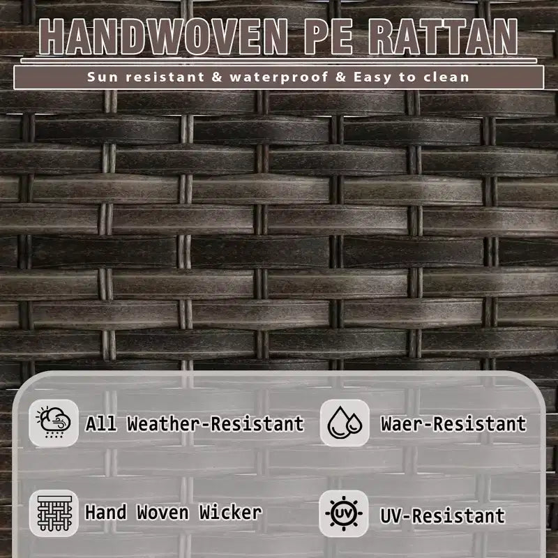 UPTIOT 6-teiliges Rattan-Sitzgruppe für die Terrasse