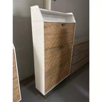 Freistehendes Holzregal Platzsparend Verstellbarer Schrank, Flur/Schlafzimmer