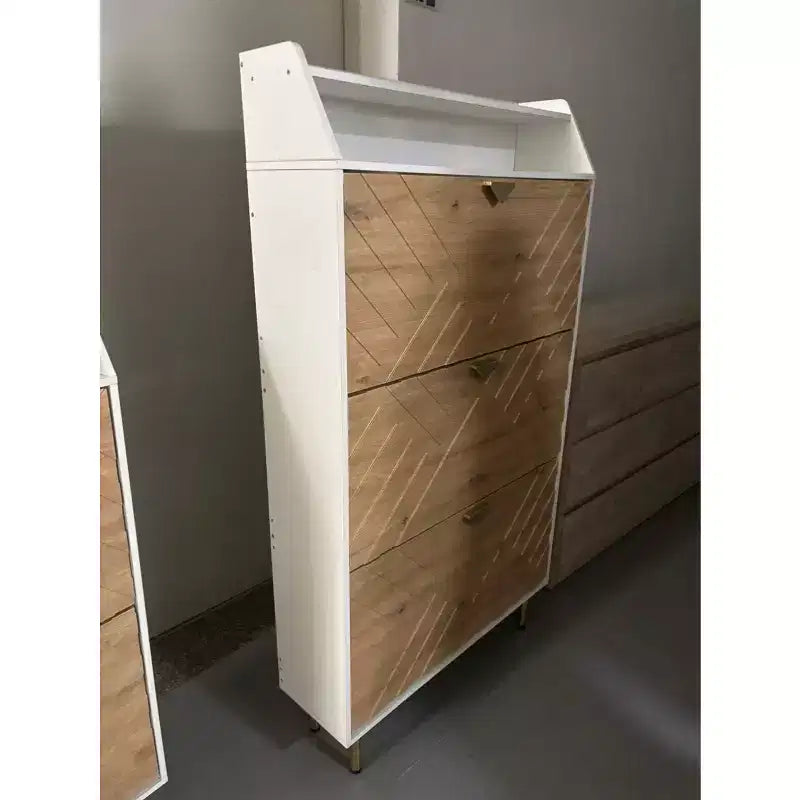 Freistehendes Holzregal Platzsparend Verstellbarer Schrank, Flur/Schlafzimmer