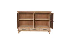 GDFStudio Patel Rustikales Tannenholz 59.05'' Aufbewahrungs-Sideboard-Schrank mit 3 Schubladen