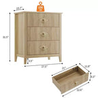 GustoWave Kommode für Schlafzimmer mit 3 Schubladen, 71 cm breite, moderne Schubladenkommode mit Metallgriffen, Schubladenorganizer aus Holz für Schlafzimmer, Wohnzimmer