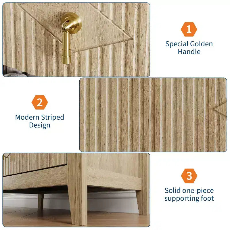 GustoWave Kommode für Schlafzimmer mit 3 Schubladen, 71 cm breite, moderne Schubladenkommode mit Metallgriffen, Schubladenorganizer aus Holz für Schlafzimmer, Wohnzimmer