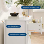 GustoWave Kommode für Schlafzimmer mit 3 Schubladen, 71 cm breite, moderne Schubladenkommode mit Metallgriffen, Schubladenorganizer aus Holz für Schlafzimmer, Wohnzimmer