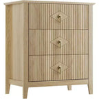 GustoWave Kommode für Schlafzimmer mit 3 Schubladen, 71 cm breite, moderne Schubladenkommode mit Metallgriffen, Schubladenorganizer aus Holz für Schlafzimmer, Wohnzimmer