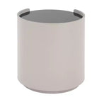 Okak Italienischer Vintage Beistelltisch mit doppelten Ablageflächen, Endtisch mit gehärteter Glasplatte, Akzenttisch für Sofaseite, Wohnzimmer, Braun+Grau