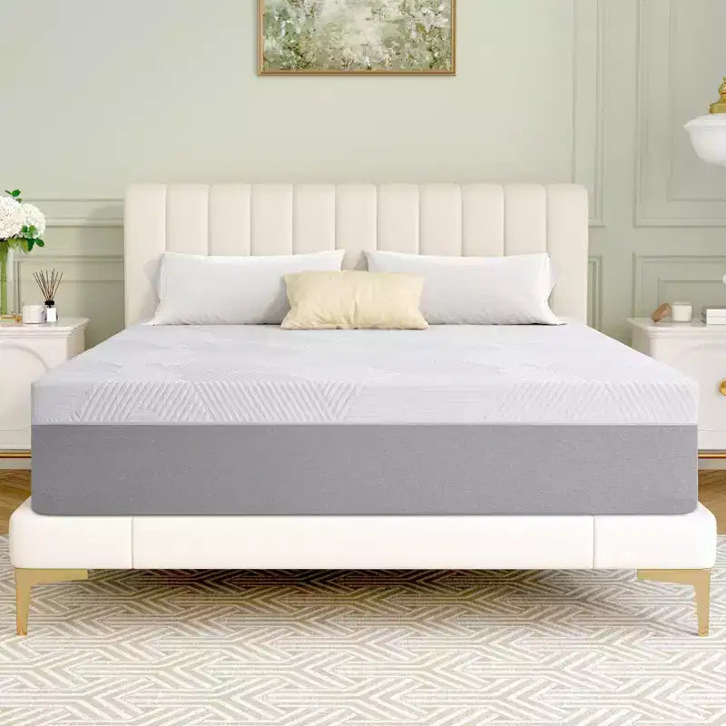Wuleitex 10 Zoll bequeme Memory Foam Matratze, dreischichtige atmungsaktive hochwertige Schaumstoffmatratze, mit abnehmbarem Bezug
