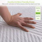Wuleitex 10 Zoll bequeme Memory Foam Matratze, dreischichtige atmungsaktive hochwertige Schaumstoffmatratze, mit abnehmbarem Bezug