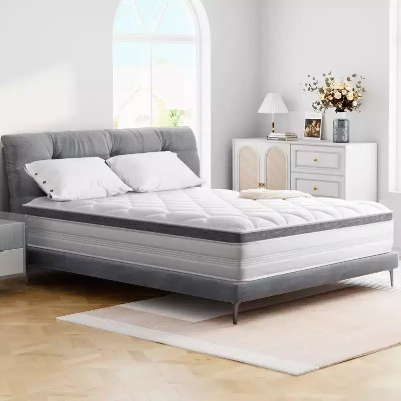 Wuleitex 10 Zoll bequeme Memory Foam Matratze, dreischichtige atmungsaktive hochwertige Schaumstoffmatratze, mit abnehmbarem Bezug
