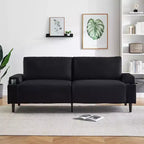 81'' Modern Loveseat Sofa, Small Couches with Cup Holder & Storage Bag, 3-Seater Deep Seating with Soft Cushions & Sturdy Frame for Home Office
