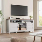 TV-Möbel, TV-Schrank mit verstellbaren Regalen, Bauernhaus-TV-Schrank mit Türen, für Wohnzimmer, Schlafzimmer