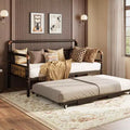 Double bed frame, pop-out letter bed frame, with locking casters, foldable, simple and lightweight assembly.