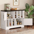 CuisinSmart 39'' Plattenspielerständer mit Vinyl-Aufbewahrung, Vinyl-Platten-Aufbewahrungsschrank mit 2 Scheunentüren, bis zu 450 Alben für Wohn- & Musikzimmer
