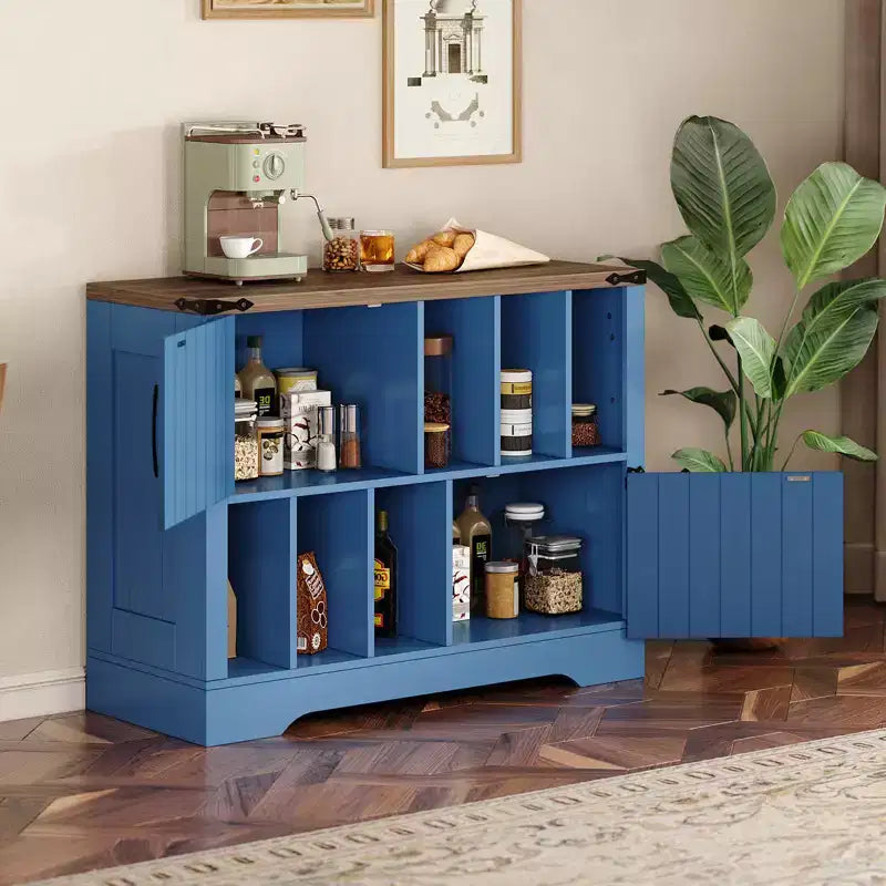 CuisinSmart 39'' Plattenspielerständer mit Vinyl-Aufbewahrung, Vinyl-Platten-Aufbewahrungsschrank mit 2 Scheunentüren, bis zu 450 Alben für Wohn- & Musikzimmer