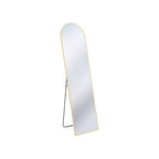 HomeRoots 59 Gold Metal Arch Freestanding and Wall Mount Framed Full Length Mirror
