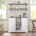 Buffetschrank mit Türen, Schubladen, Bauernhaus-Kaffeebar-Sideboard