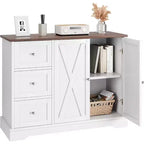 Buffetschrank mit Türen, Schubladen, Bauernhaus-Kaffeebar-Sideboard