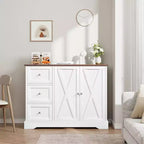 Buffetschrank mit Türen, Schubladen, Bauernhaus-Kaffeebar-Sideboard