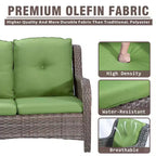UPTIOT 6-teiliges Loungesofa für den Außenbereich aus Polyrattan