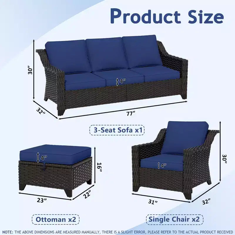 UPTIOT 5-teiliges Outdoor-Sitzgruppe