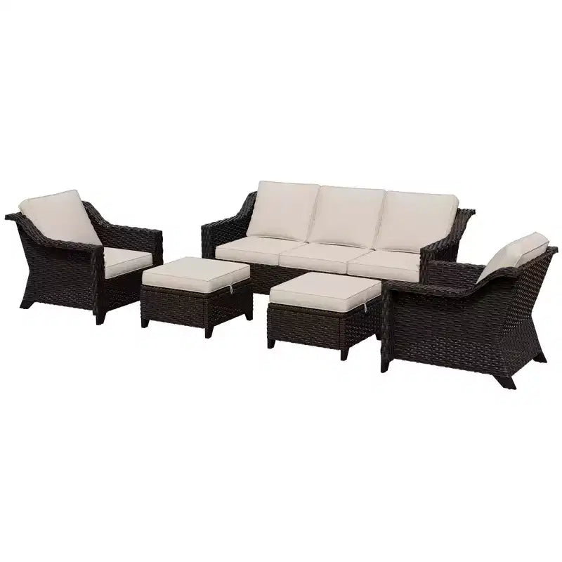 UPTIOT 5-teiliges Outdoor-Sitzgruppe