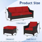 UPTIOT 5-teiliges Outdoor-Sitzgruppe